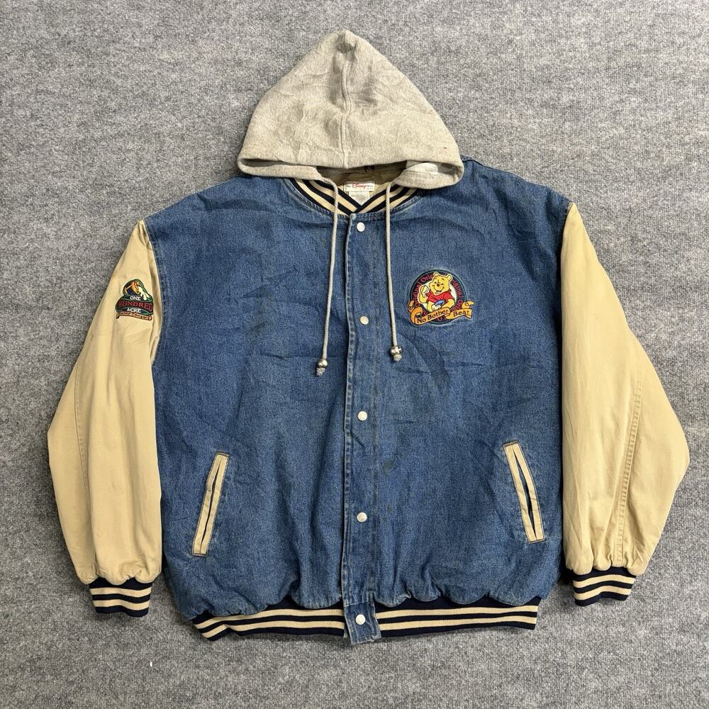Vintage XXXTentacion Disney Winnie the Pooh Denim Varsity Jacket XXL Unisex